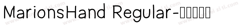MarionsHand Regular字体转换